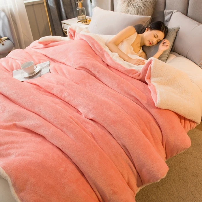 Wool Throw Blanket -Warm Winter