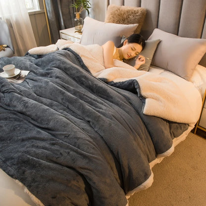 Wool Throw Blanket -Warm Winter