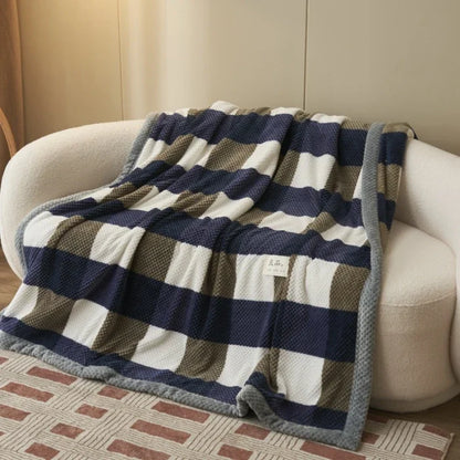 Throw Blanket- Chenille Yarn Knitted