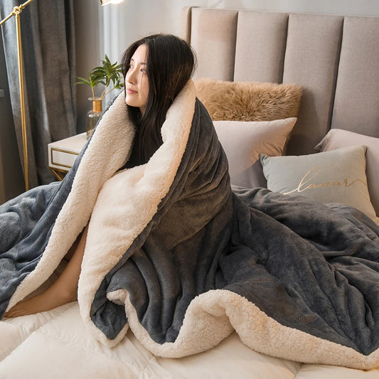 Wool Throw Blanket -Warm Winter