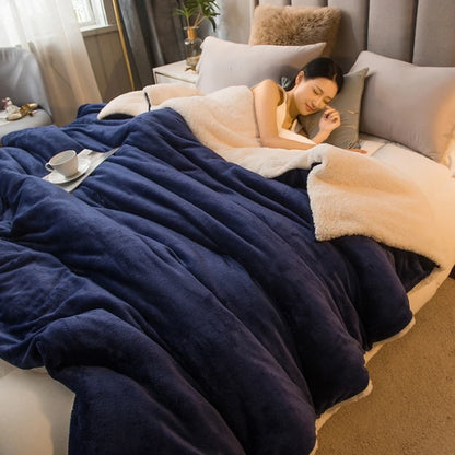 Wool Throw Blanket -Warm Winter